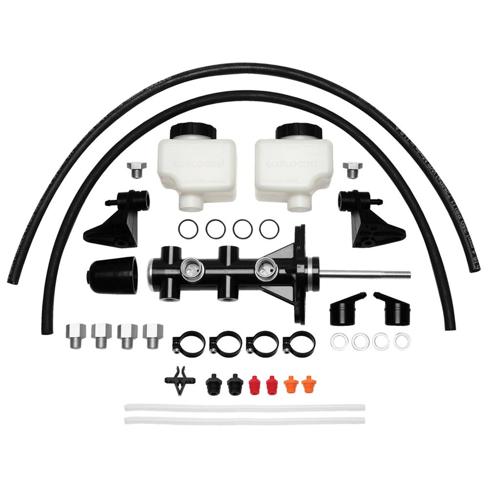 Wilwood Disc Brakes 260-14389-BK Wilwood Combination Remote Tandem Master Cylinders - Zander Auto Parts