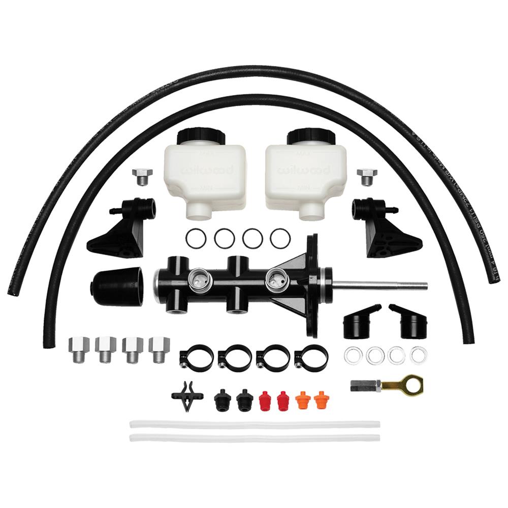 Wilwood Disc Brakes 260-15491-BK Wilwood Combination Remote Tandem Master Cylinders - Zander Auto Parts