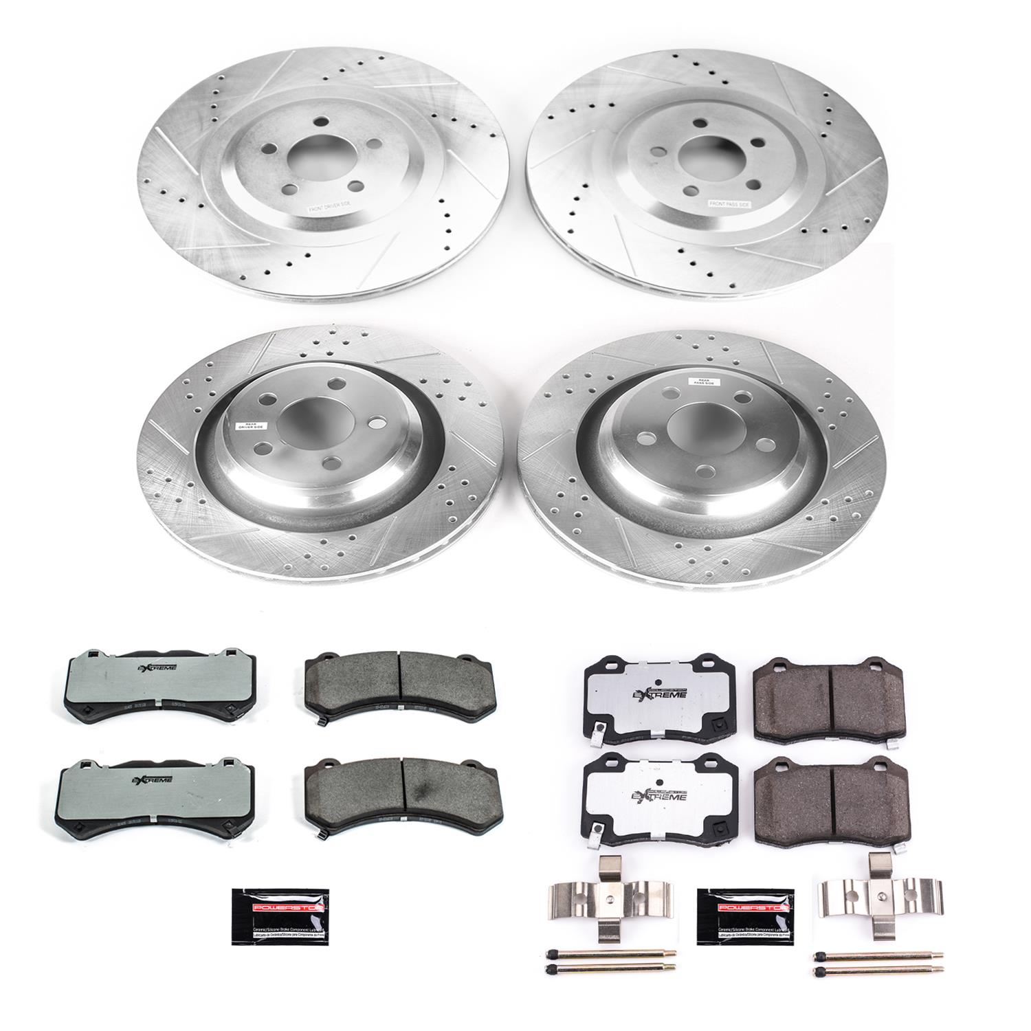 PowerStop K8170-26 PowerStop Z26 Street Warrior Brake Upgrade Kits - Zander Auto Parts