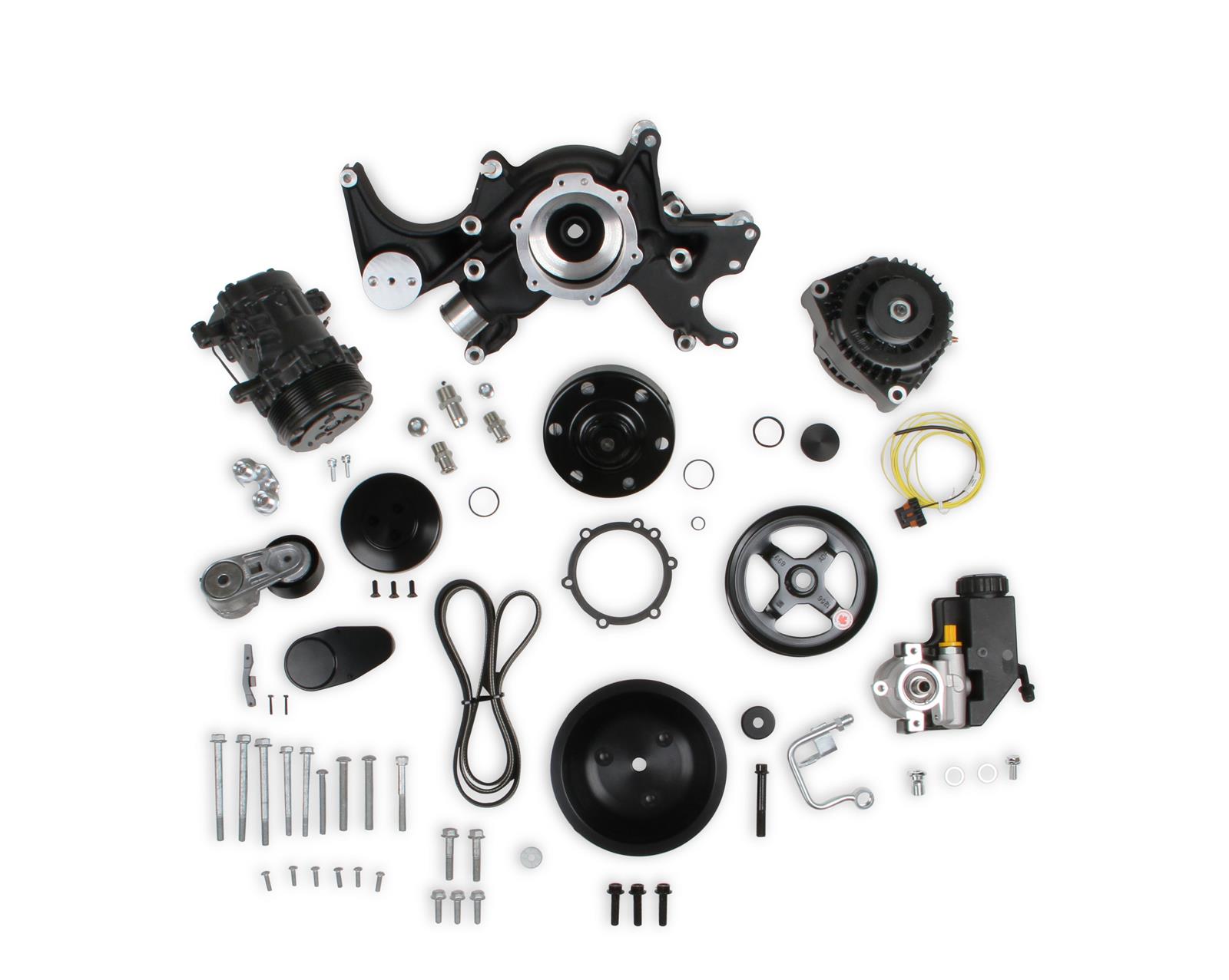 Holley 20-240BK Holley Mid-Mount Complete Accessory Systems - Zander Auto Parts
