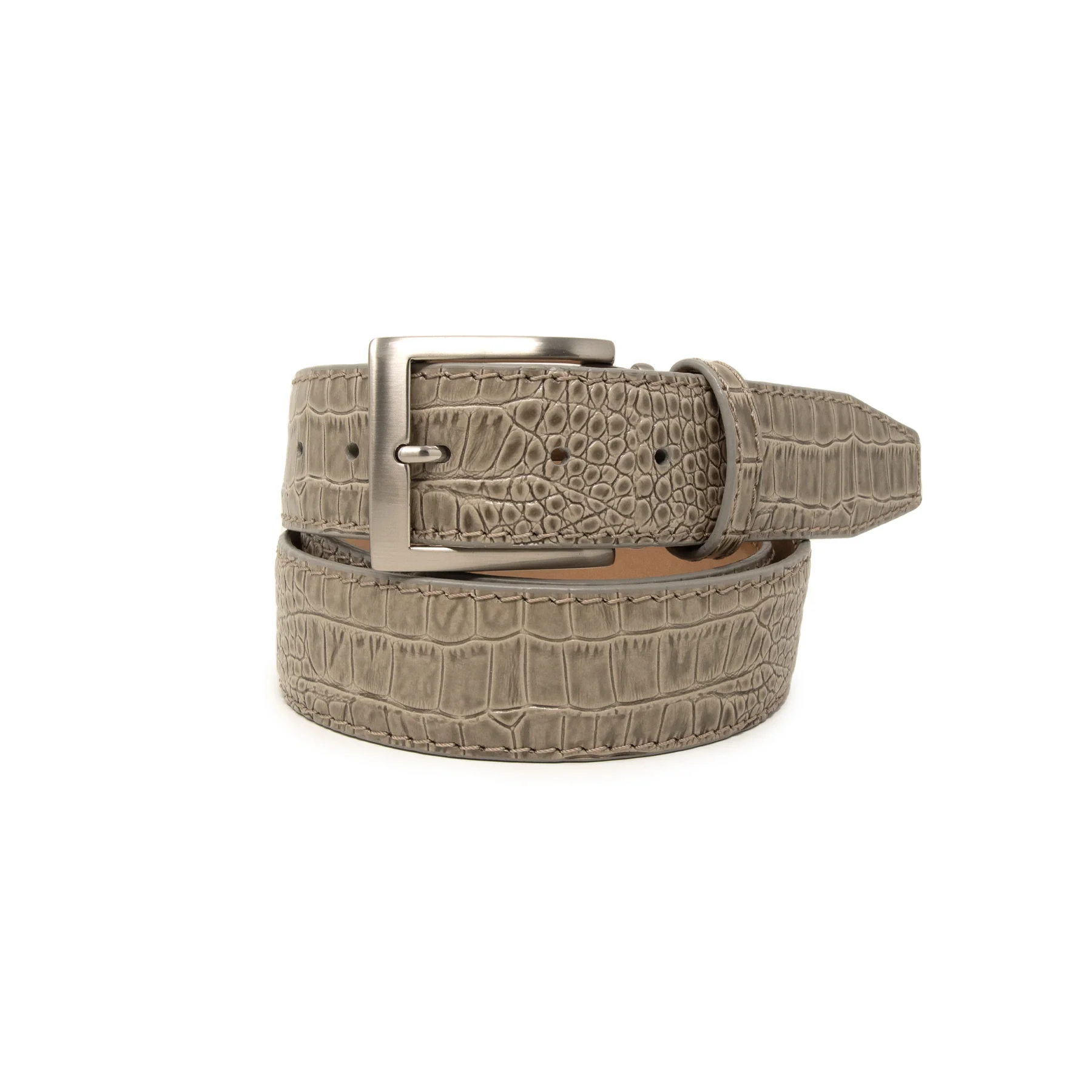 Italian Matte Mock Crocodile - Mink - 40mm - Up to 50