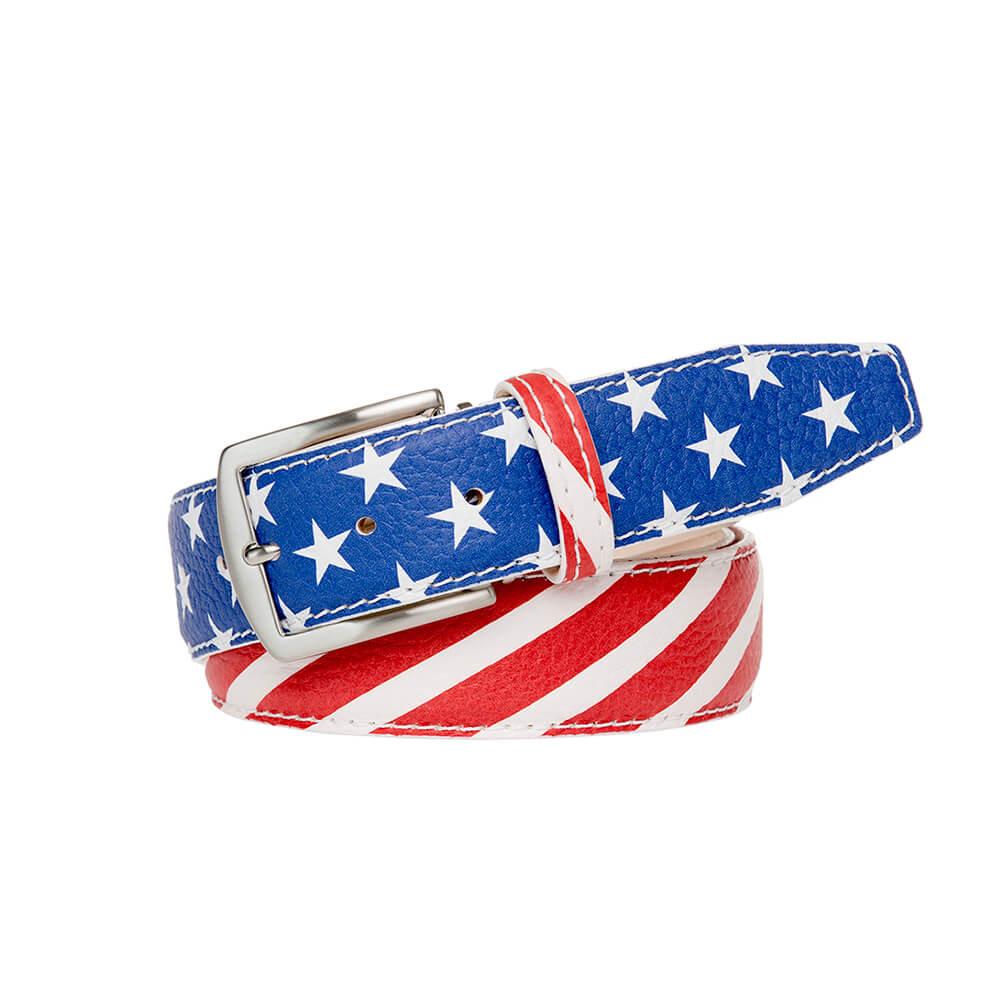 Pebble Grain Belt - USA- Stars and Stripes - 40mm